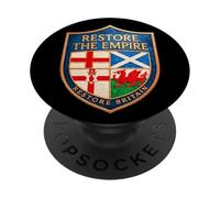 RESTORE THE EMPIRE - RESTORE BRITAIN and Rupert Lowe Shield PopSockets Adhesive PopGrip