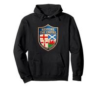RESTORE THE EMPIRE - RESTORE BRITAIN and Rupert Lowe Shield Pullover Hoodie