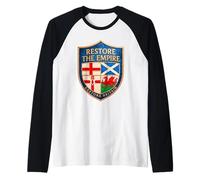 Restore THE Empire - Restore Britain and Rupert Lowe Shield Raglan Baseball Tee