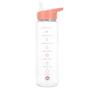 Restore Triton Straw Sipper, Water Bottles With Straw, Race Flip Top Tracker Bottle, Leak Proof BPA Free Integrated Carry Hook On Lid Design (Coral, 700ml)