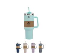 Restore Tumbler with Handle Water Bottle with Straw Lid, Roomy Tumbler Stainless Steel Straw Lid Multi Colour Selection Cup for Hot/Cold Beverages, Water Bottle (Mint, 1L)