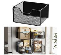 Restorgan Magnetic Basket Organizer Holder, 2 Pack Magnetic Shelf for Fridge, Kitchen Organization and Storage Fridge Shelves for Refrigerator Whiteboard Classroom