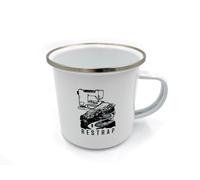 Restrap Enamel Mug WHITE 10OZ