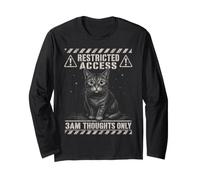 Restricted Access 3am Thoughts Only Insomniac Funny Gifts Long Sleeve T-Shirt