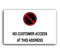 Restricted access sign indicating no customer entry. Sign - 29.0x19.0cm Brushed Aluminium