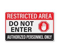 Restricted Area Do Not Enter Aluminum Sign, 10x6, Rust-free Aluminum Sign by Sutter Signs