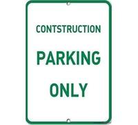 Restriction caution tin sign/construction parking only parking metal sign/garage parking yard aluminum sign 8×12 INCH