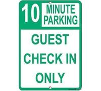 Restriction caution tin sign/you choose 10 minute parking guest check in only metal sign/garage parking yard aluminum sign 8×12 INCH