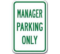 Restriction Caution Tin Signs/Manager Parking Only Metal Sign/Garage Parking Yard Aluminum Sign 8x12 inches