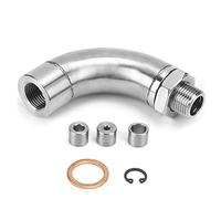 Restrictor Connector J Shaped Gas Inserts Check Engine Light with M18x1.5 O2 Bungs for Car System