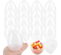 Restroma 18 Pcs 4.5 Inch Large Clear Easter Eggs Empty Fillable Plastic Surprise Egg Big Transparent Easter Eggs for Easter Party Supplies Hunt Decoration