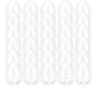 Restroma 5 Inch Large Clear Easter Eggs Fillable Transparent Easter Eggs Big Plastic Egg Plastic Surprise Egg for Easter Party (36)