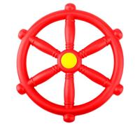 Restroma Playground Steering Wheel Plastic Pirate Ship Wheel Playground Swingset Steering Wheel Playset Accessories for Kids Outdoor Backyard Playhouse Treehouse (1, Red)
