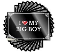 Restroom Accessories Cover Sticker - I Love My Big Boy Half Durable Sticker Easy Apply for Autumn Decor(8X12CM)