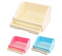 Restroom and Bedding Box for Rabbit, Chinchillas | Potty Trainer Litter Tray for Small Pets | Keep Your Space Clean and Odor-Free - Bunny Litter Box