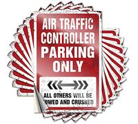 Restroom Decor Decal Case | Air Traffic Controller Parking Only Reading Mom Sticker Pack(12X18CM)