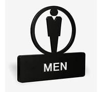 Restroom sign, Acrylic Toilet Sign Self-Adhesive,Bathroom Unisex WC Door(Man,20 * 20cm)