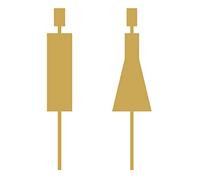 Restroom sign Brass Complete Set - Men's Women's Disabled WC Sign with Arrow Figure Modern Bathroom Door Signage(A)