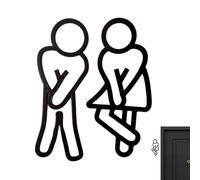 Restroom Sign - Creative Acrylic Fade Resistant Decorations | 12 * 5cm Funny Bathroom Signs |Creative-Home Decor For Home Hotel Restaurant Parties Gatherings Public Spaces Outdoor Areas Hallway Wall