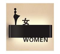 Restroom sign, LED toilet door sign, bathroom for men and women, company signs(A)