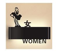 Restroom sign, LED toilet door sign, bathroom for men and women, company signs(G)