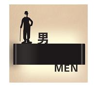 Restroom sign, LED toilet door sign, bathroom for men and women, company signs(H)