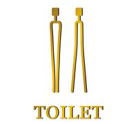 Restroom sign, Restroom Sign, Outdoor & Indoor Single, Acrylic Men's and Women's Toilet Signs, Bathroom Signs(C)