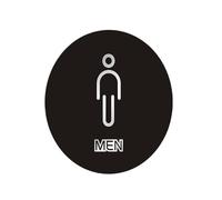 restroom sign, Toilet Sign Round Aluminum Multicolor 16x16cm(Color 02)