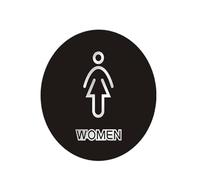 restroom sign, Toilet Sign Round Aluminum Multicolor 16x16cm(Color 03)