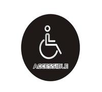 restroom sign, Toilet Sign Round Aluminum Multicolor 16x16cm(Color 04)