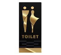 Restroom sign, Toilet Wall Decor, 3D Acrylic Unisex, for Offices, Businesses, and Restaurants/B(C)