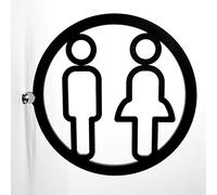 Restroom sign, Unisex Acrylic Men's and Women's Toilet Signs, 11.8 inch Round with Mounting Accessories, for Office Restaurants Hotels Supermarket
