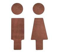 Restroom Sign - Wooden Lavatory Indicator Signboard, Secured Adhesive Backing for Permanent Fixation, Refined Wood Component, Lightweight Structural Build, Perfect for Public Amenities