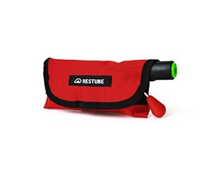 Restube Unisex's Active Automatic Open Buoyancy Aid That Instantly & Automatically Inflates When Hitting Carriable by Drones-Wild Swimming Safety Buoy for Water Rescue Professionals, Red/Black