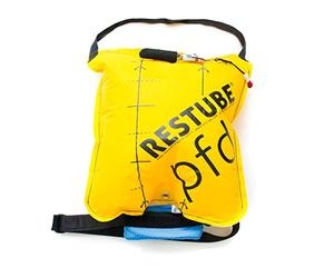 Restube Unisex's Active PFD Buoyancy Aid-Lighest & Smallest CE Certified Personal Device for SUP, Kayaking or Boats-High Visibility Swim Float for Open Waters with Wearable Belt