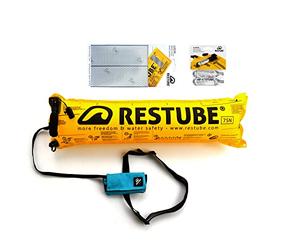 Restube Unisex's Active Starter Kit Safety Adults and Kids - Package Includes Open Water Swim Buoy, Reflective Tape & 2X Spare CO2 Cartridges to Reuse The Instant Inflation Mechanism, Ice Mint