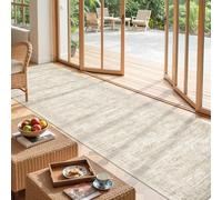 Restydon Kitchen Runner Rugs Non Skid Washable - 2.5 x 10 Runner Rug with Anti Slip Backing, Ultra-Thin Soft Rug Runner for Hallway, Bedroom, Living Room (2'x10', Beige/Ivory)