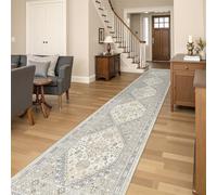 Restydon Washable Runner Rug 2.5x16, Non-Slip Long Kitchen Mats for Floor, Vintage Rug for Entryway, Soft Hallway Runner for Dining Room, Bedroom, Living Room(Beige,2.5'x16')