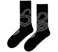 Restyle Cathedral Snake Socks Jacquard Gothic Notre Dame Knitted Unisex, Black, 6-8