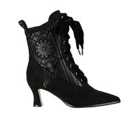 Restyle Clothing - Sanctorium - Winklepicker Classic Gothic Shoes Vampire Vibes Vampire Boots Antiquity Vibes Black