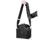 Restyle Dark Altar Shoulder Bag Gothic Black Vegan Leather Handbag, Crossbody