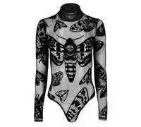 Restyle - Death'S Head Hawkmoth Black - Body - black - XXL - 90% Nylon, 10% Elastane XXL