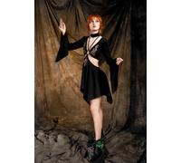 Restyle - Forgotten Gardens - Dress - black - XXL - 97% Cotton, 3% Elastane XXL