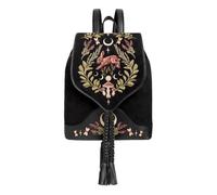 Restyle Hare Moon Backpack - Satchel Embroidered Vegan Bag with Tassel Flap
