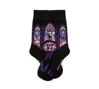 Restyle Hare Moon Jacquard Socks - Gothic Witchy Lunar Rabbit, Celestial Magic, Black, XS/S