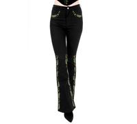 Restyle - Herbal Bell Bottom Black - Jeans - black - XXL - 97% Cotton, 3% Elastane,Denim XXL