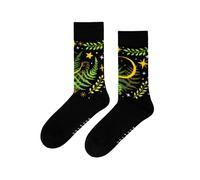 Restyle - Herbal Jacquard Fern Leaves And Crescent - Socks - black - EU 35-38 - 84% Cotton, 15% Nylon, 1% Elastane,gid://shopify/Metaobject/72785395949 EU 35-38