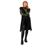 Restyle - Long Pagan Herbal With Fern And Crescent Black - Cardigan - black - XS - 100% Cotton,Sweat XS