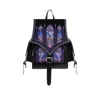 Restyle Northern Lights Backpack Embroidered Gothic Stained Glass Cathedral Bag