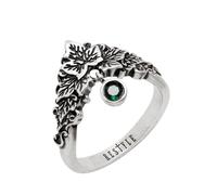 Restyle Poisoned Ivy Ring Emerald Green Crystal Gothic Botanical Jewelry, Silver/Green